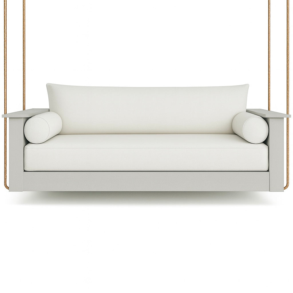 Twin Size Mattress Cover Set with Extended Back Pillow and Round Bolsters - Multiple Colors