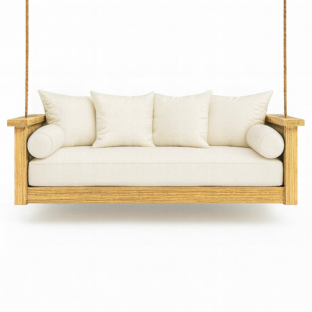 Twin Size Mattress Cover Set with Euro Back Pillows and Round Bolsters