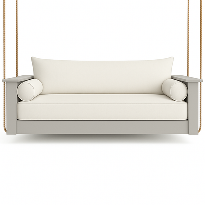 Twin Size  Mattress Cover Set  with Extended Back Pillow and Round Bolsters - Multiple Colors