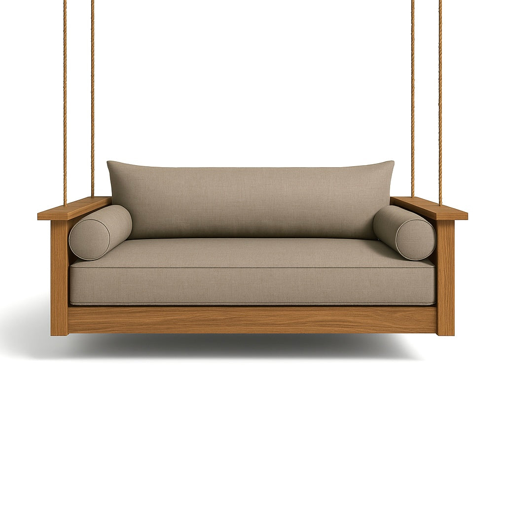 Twin Size  Mattress Cover Set  with Extended Back Pillow and Round Bolsters - Multiple Colors