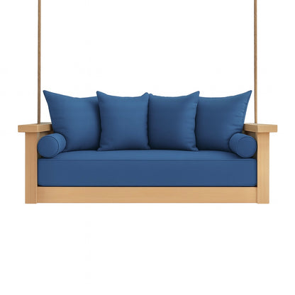 Twin Size Mattress Cover Set  with Euro Back Pillows and Round Bolsters