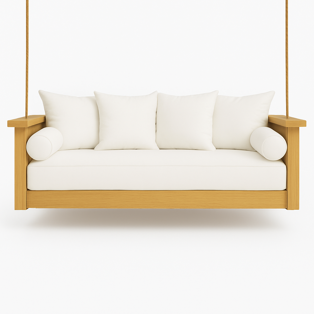 Twin Size Mattress Cover Set  with Euro Back Pillows and Round Bolsters