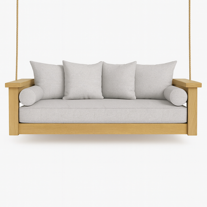 Twin Size Mattress Cover Set  with Euro Back Pillows and Round Bolsters