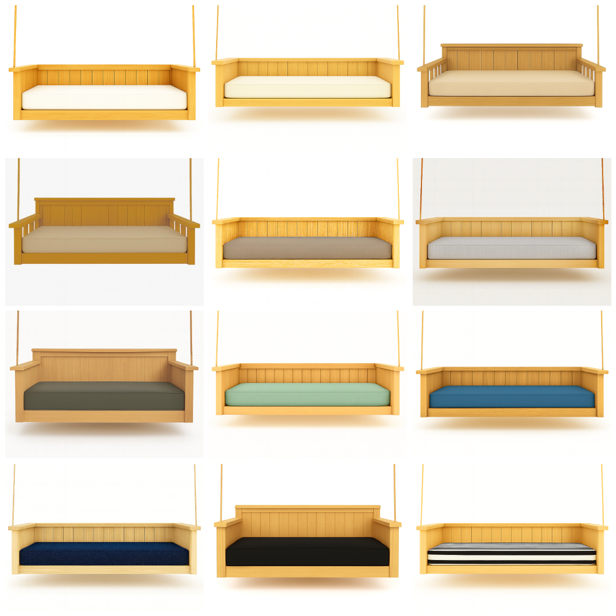 Twin Size Mattress Cover (No Pillows) - Multiple Colors