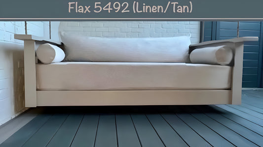Flax Sunbrella Outdoor Set: Full Mattress Size Cover