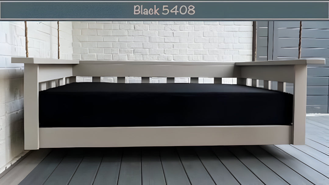 Black Sunbrella Outdoor Set: Crib Mattress Size Cover