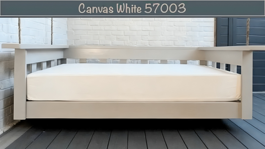 Canvas White Sunbrella Outdoor Set: Full Mattress Size Cover