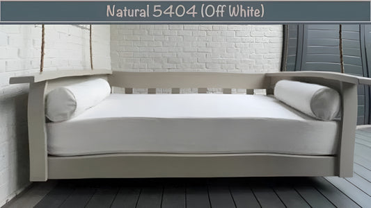 Natural White Sunbrella Outdoor Set: Full Mattress Size Cover